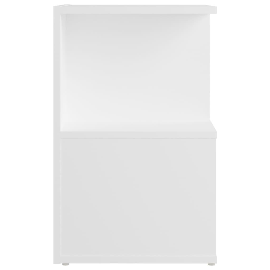 Sleek White Bedside Cabinet 35x35x55 cm - Engineered Wood