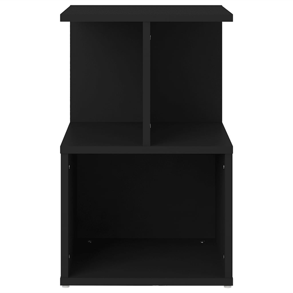 Sleek Black Bedside Cabinet 35x35x55 cm - Engineered Wood