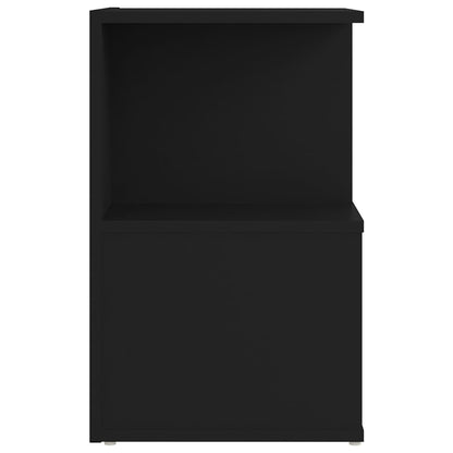 Sleek Black Bedside Cabinet 35x35x55 cm - Engineered Wood
