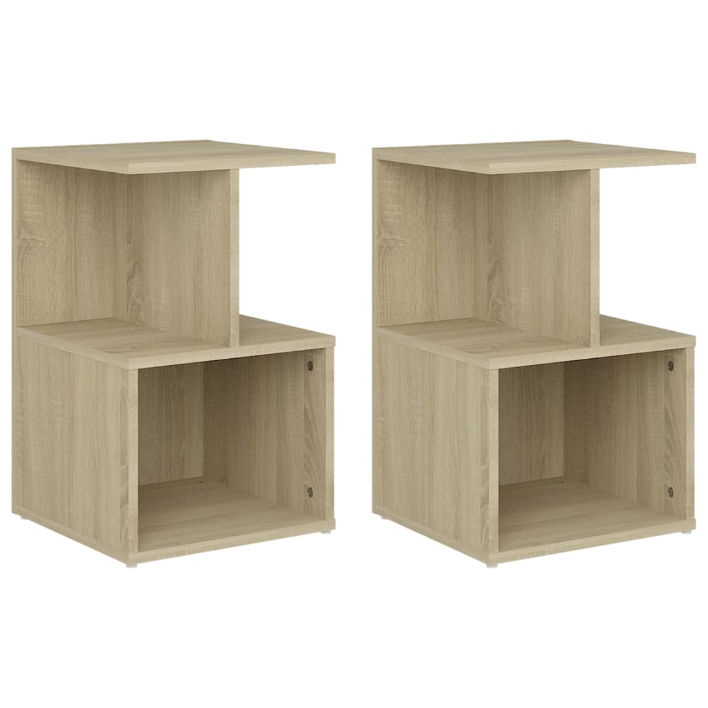 Sonoma Oak Bedside Cabinets 2 pcs, 35x35x55 cm, Engineered Wood