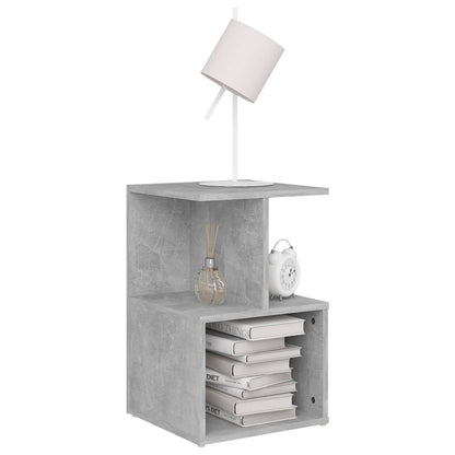 Concrete Grey Bedside Cabinet, 35x35x55 cm, Engineered Wood
