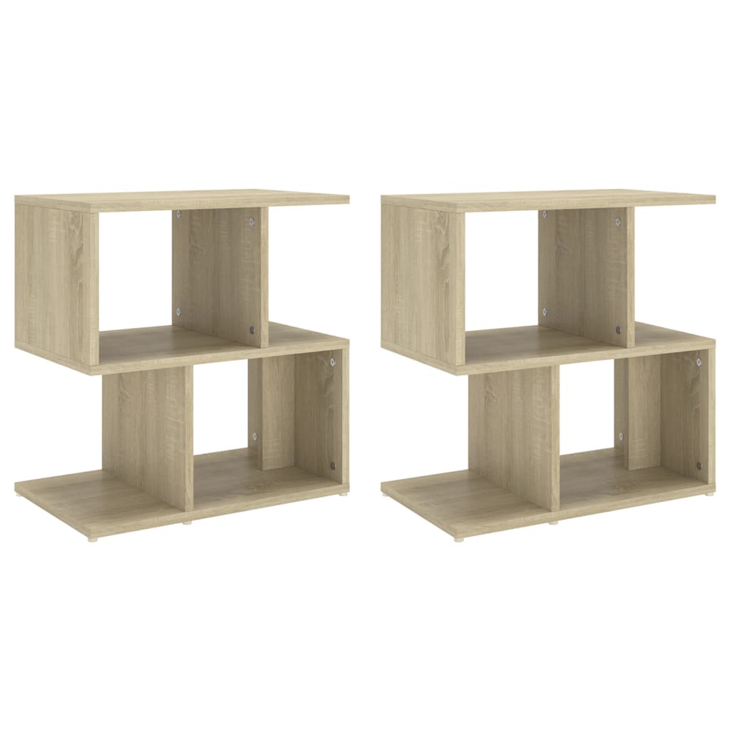 Sonoma Oak Bedside Cabinets Set - 2pcs, 50x30x51.5 cm, Engineered Wood