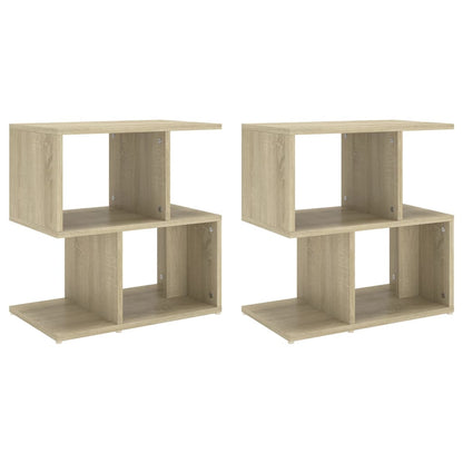 Sonoma Oak Bedside Cabinets Set - 2pcs, 50x30x51.5 cm, Engineered Wood