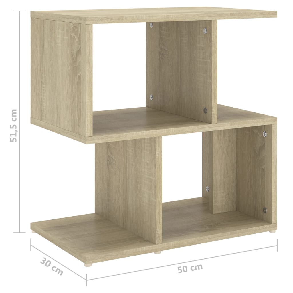 Sonoma Oak Bedside Cabinets Set - 2pcs, 50x30x51.5 cm, Engineered Wood
