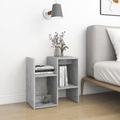 Set of 2 Concrete Grey Bedside Cabinets - 50x30x51.5 cm, Engineered Wood