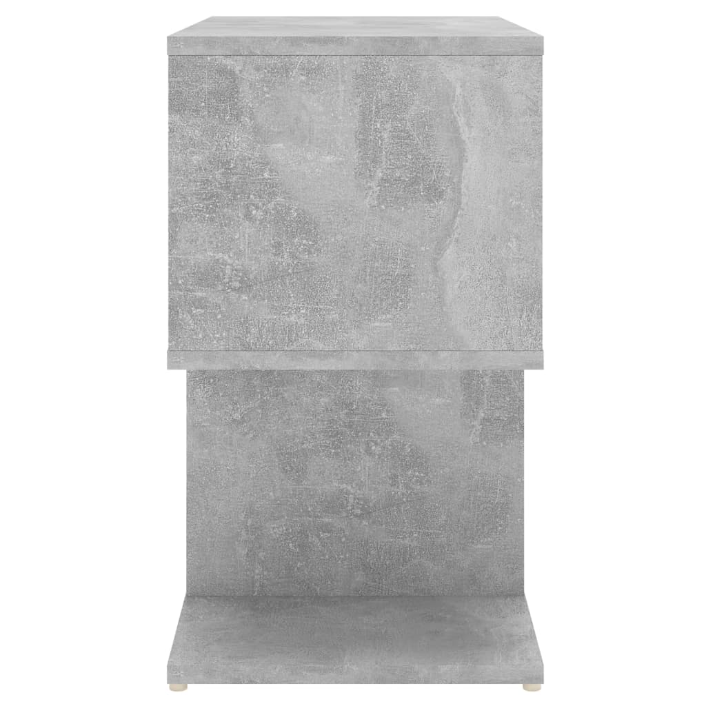 Set of 2 Concrete Grey Bedside Cabinets - 50x30x51.5 cm, Engineered Wood