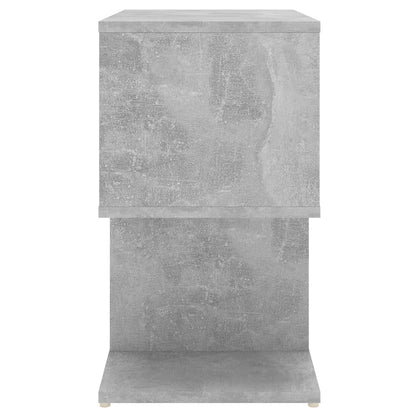 Set of 2 Concrete Grey Bedside Cabinets - 50x30x51.5 cm, Engineered Wood