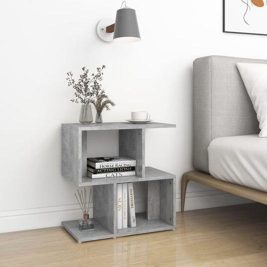 Set of 2 Concrete Grey Bedside Cabinets - 50x30x51.5 cm, Engineered Wood