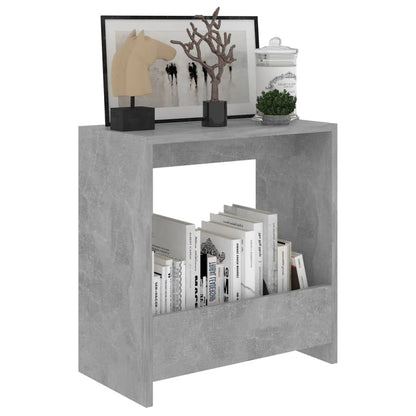 Side Table Concrete Grey 50x26x50 cm Engineered Wood