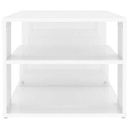 Coffee Table High Gloss White 100x50x40 cm Engineered Wood