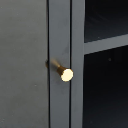 TV Cabinet Anthracite 105x35x52 cm Steel and Glass