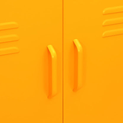 Mustard Yellow Steel Storage Cabinet 80x35x101.5 cm