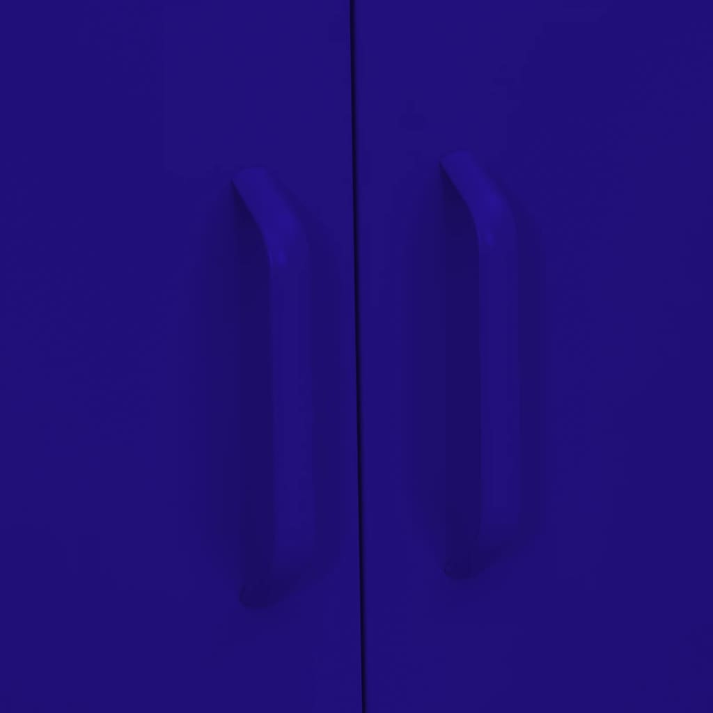 Navy Blue Steel Storage Cabinet 80x35x101.5 cm - Sleek & Durable