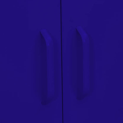 Navy Blue Steel Storage Cabinet 80x35x101.5 cm - Sleek & Durable