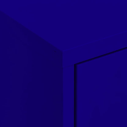Navy Blue Steel Storage Cabinet 80x35x101.5 cm - Sleek & Durable