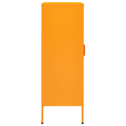Mustard Yellow Steel Storage Cabinet 80x35x101.5 cm