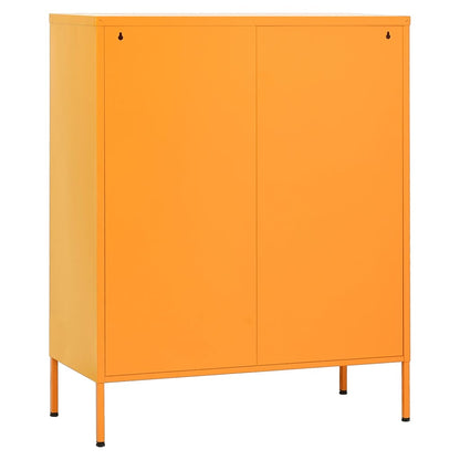 Mustard Yellow Steel Storage Cabinet 80x35x101.5 cm