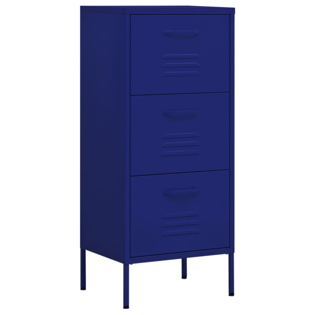 Navy Blue Steel Storage Cabinet 42.5x35x101.5 cm - Stylish & Durable