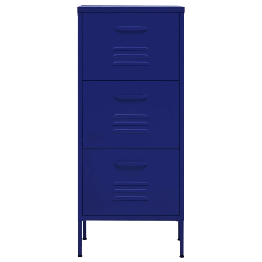 Navy Blue Steel Storage Cabinet 42.5x35x101.5 cm - Stylish & Durable