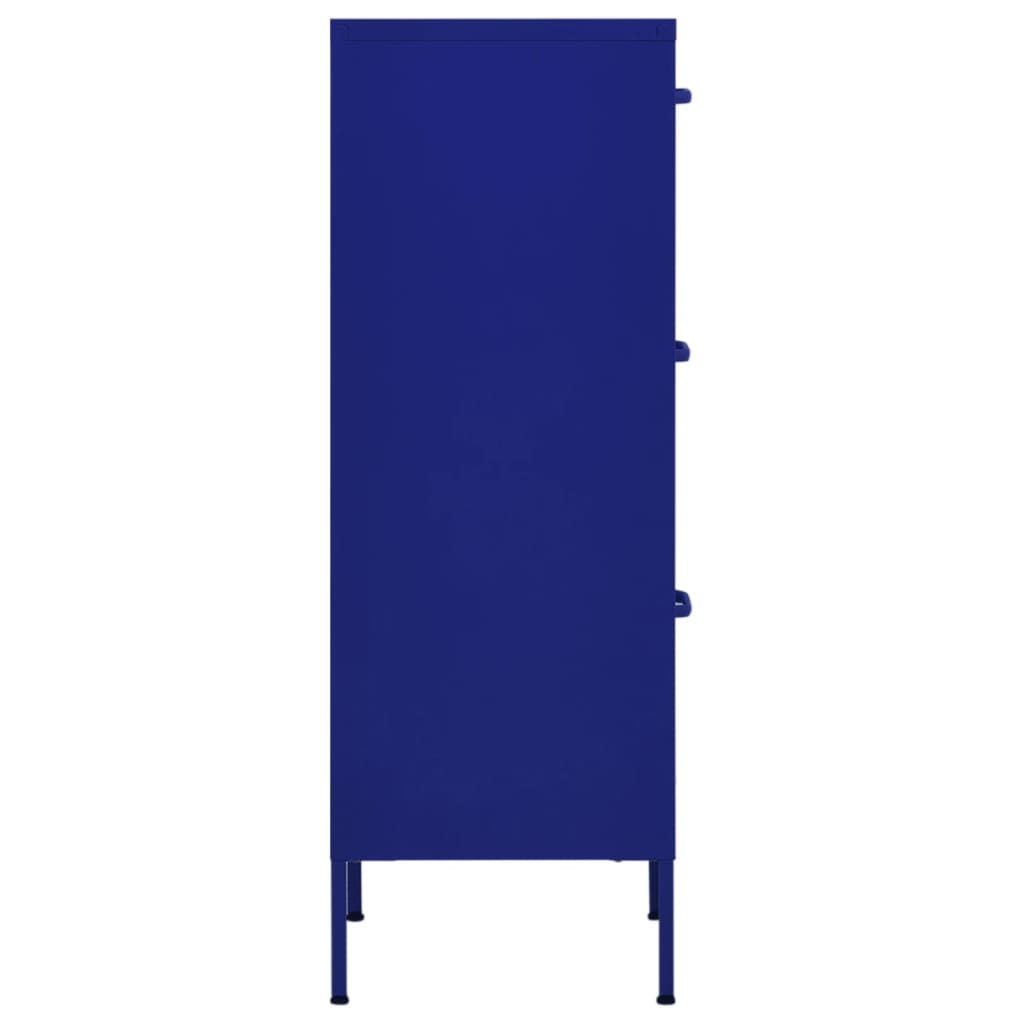 Navy Blue Steel Storage Cabinet 42.5x35x101.5 cm - Stylish & Durable