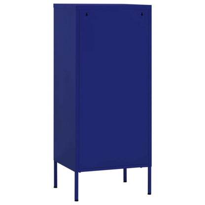 Navy Blue Steel Storage Cabinet 42.5x35x101.5 cm - Stylish & Durable