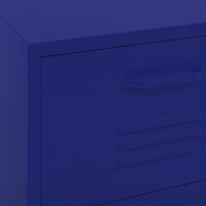 Navy Blue Steel Storage Cabinet 42.5x35x101.5 cm - Stylish & Durable