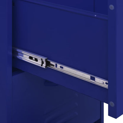 Navy Blue Steel Storage Cabinet 42.5x35x101.5 cm - Stylish & Durable
