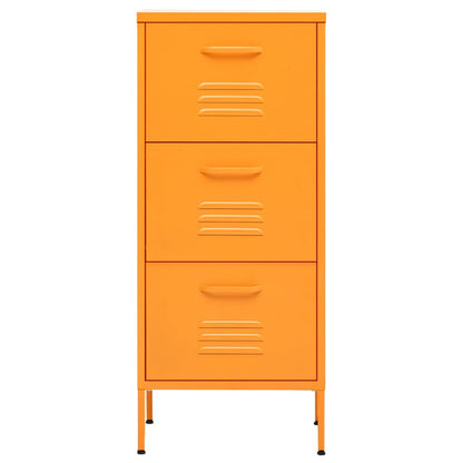 Mustard Yellow Steel Storage Cabinet 42.5x35x101.5 cm
