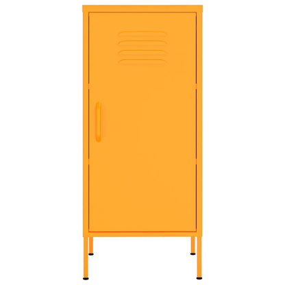 Mustard Yellow Steel Storage Cabinet 42.5x35x101.5 cm