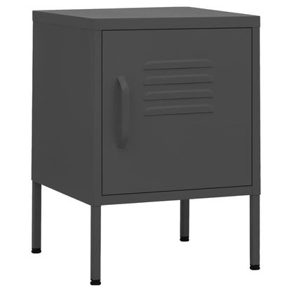 Anthracite Steel Nightstand 35x35x51 cm - Modern & Stylish Design