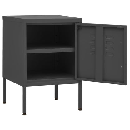 Anthracite Steel Nightstand 35x35x51 cm - Modern & Stylish Design