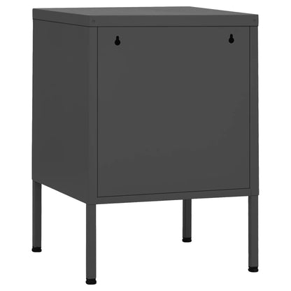 Anthracite Steel Nightstand 35x35x51 cm - Modern & Stylish Design