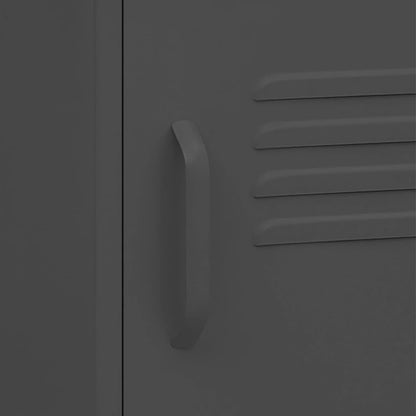 Anthracite Steel Nightstand 35x35x51 cm - Modern & Stylish Design