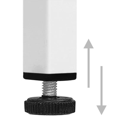 White Steel Nightstand - 35x35x51 cm Modern Bedroom Furniture