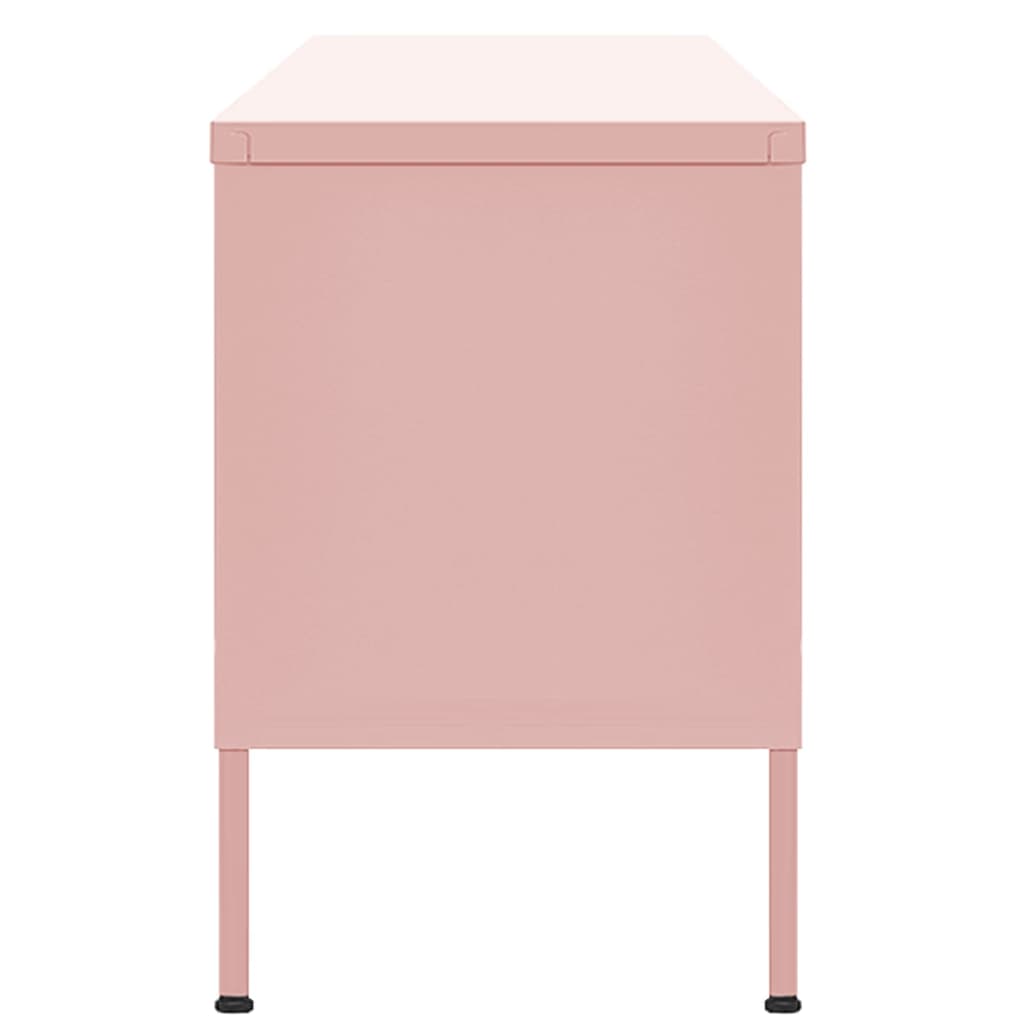 TV Cabinet Pink 105x35x50 cm Steel
