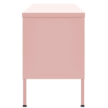 TV Cabinet Pink 105x35x50 cm Steel