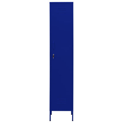 Navy Blue Steel Locker Cabinet 35x46x180 cm - Durable Storage Solution
