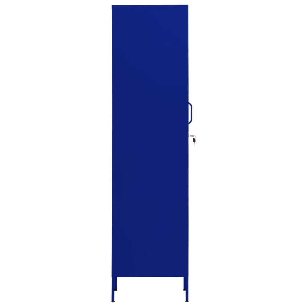 Navy Blue Steel Locker Cabinet 35x46x180 cm - Durable Storage Solution