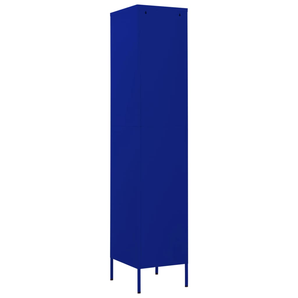 Navy Blue Steel Locker Cabinet 35x46x180 cm - Durable Storage Solution
