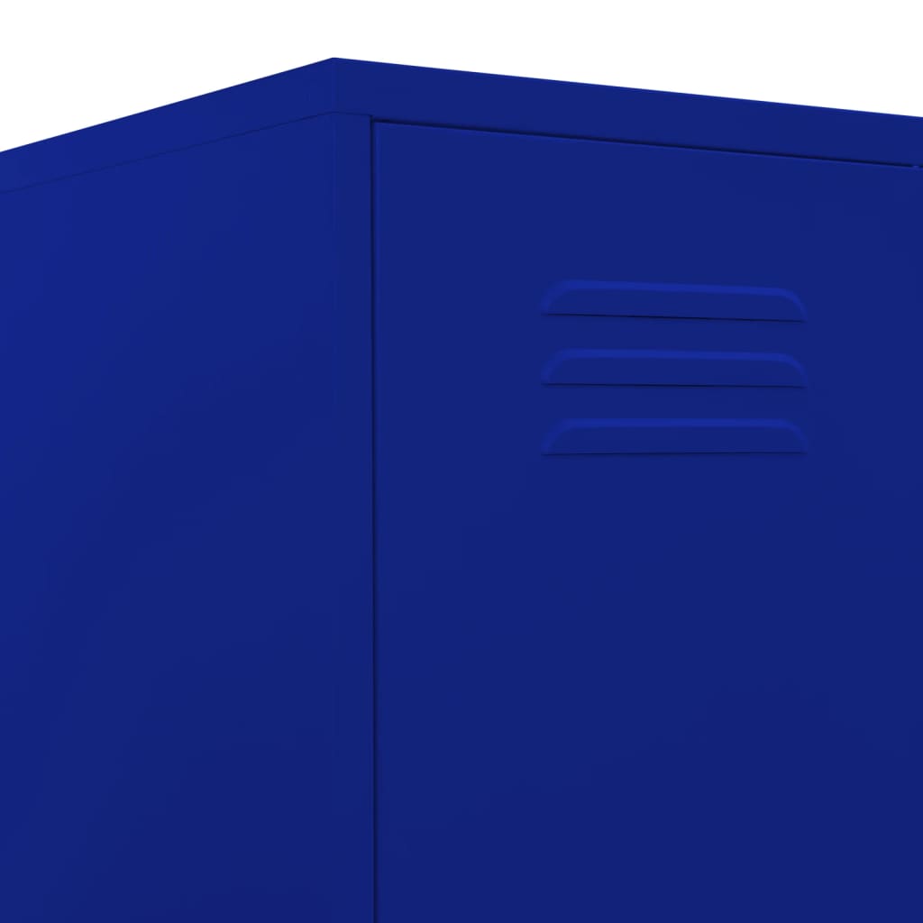 Navy Blue Steel Locker Cabinet 35x46x180 cm - Durable Storage Solution