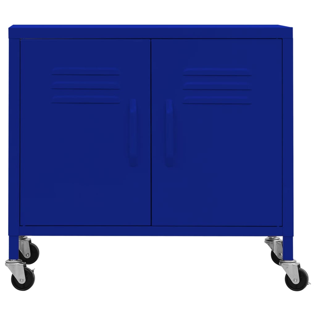 Navy Blue Steel Storage Cabinet - 60x35x56 cm | Durable & Stylish