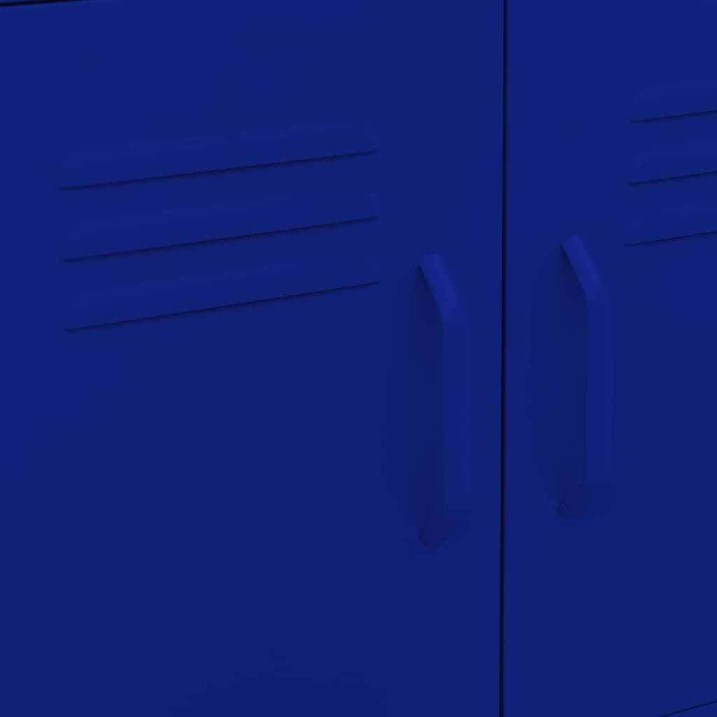 Navy Blue Steel Storage Cabinet - 60x35x56 cm | Durable & Stylish