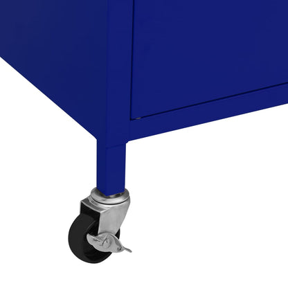 Navy Blue Steel Storage Cabinet - 60x35x56 cm | Durable & Stylish