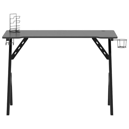 Black Gaming Desk with Y-Shape Legs - 110x60x75 cm
