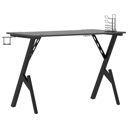 Black Gaming Desk with Y-Shape Legs - 110x60x75 cm
