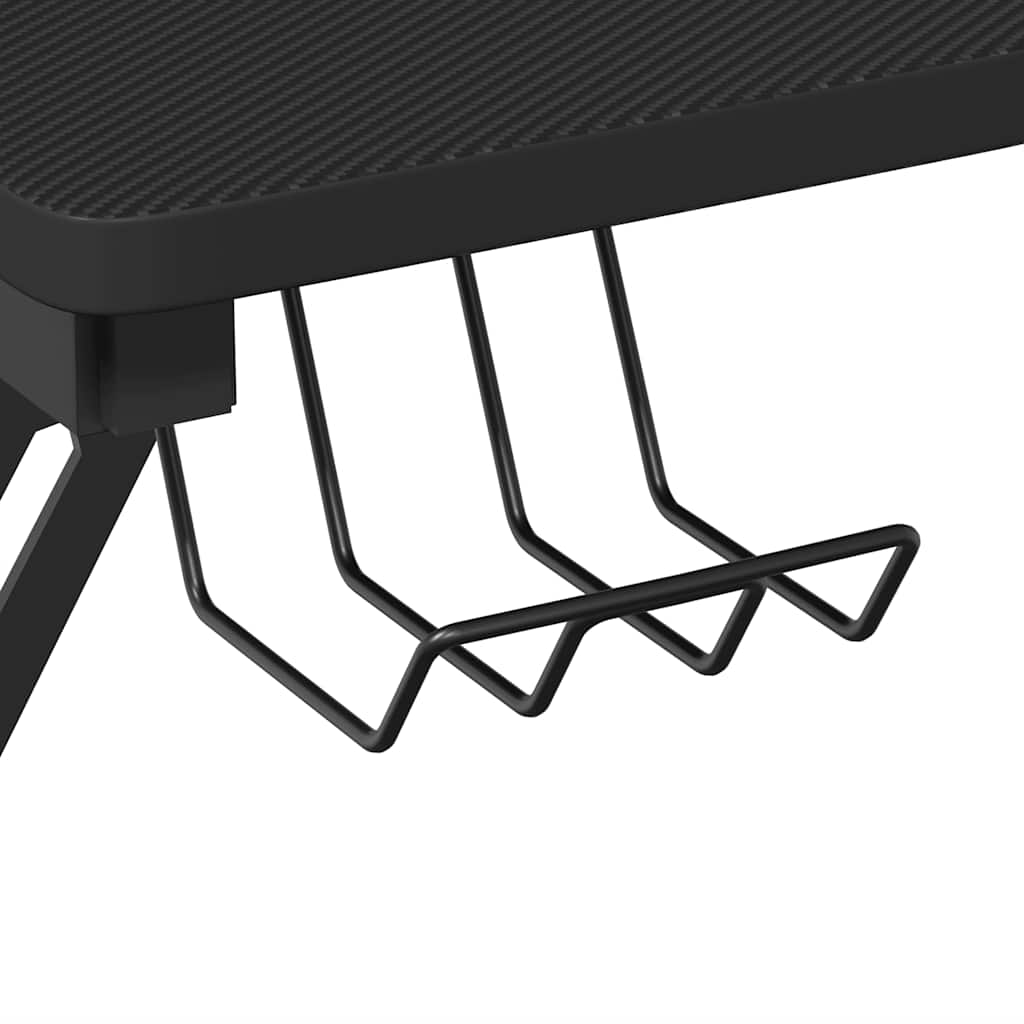 Black Gaming Desk with Y-Shape Legs - 110x60x75 cm