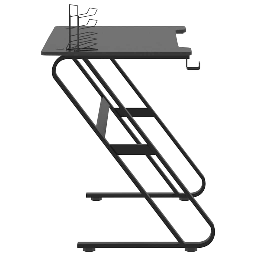 ZZ-Shape Gaming Desk - Black, 110x60x75 cm, Stylish & Durable