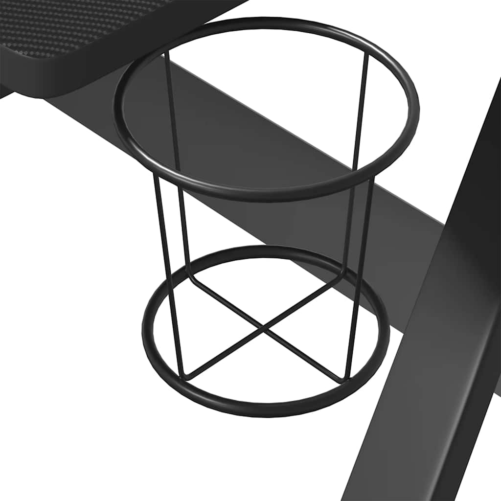 ZZ-Shape Gaming Desk - Black, 110x60x75 cm, Stylish & Durable