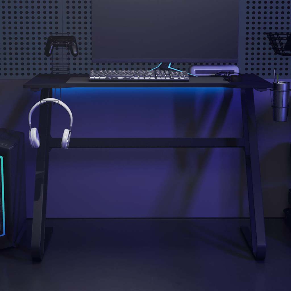 ZZ-Shape Gaming Desk - Black, 110x60x75 cm, Stylish & Durable