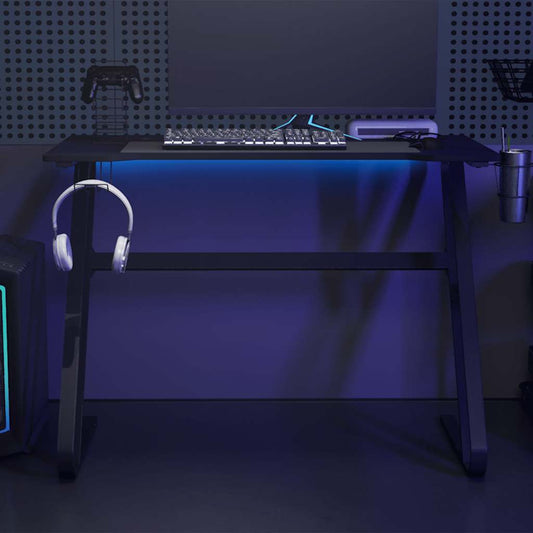 ZZ-Shape Gaming Desk - Black, 110x60x75 cm, Stylish & Durable